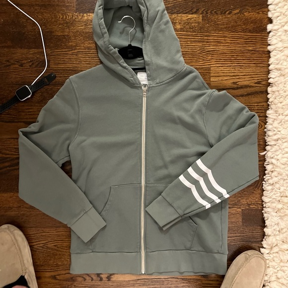 Sol Los Angeles Green Hoodie with White Stripes - Picture 1 of 2